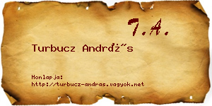 Turbucz András névjegykártya
